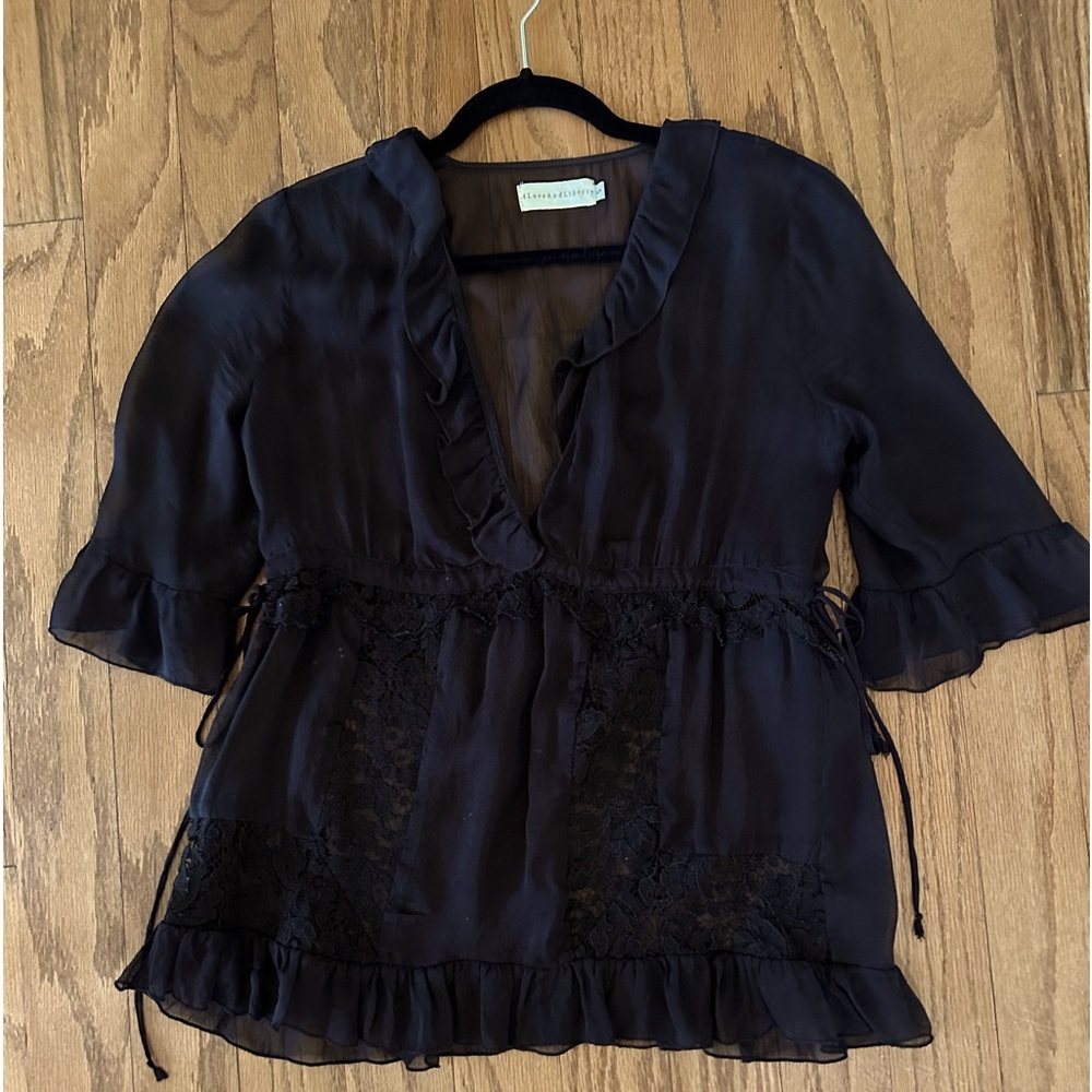 4LoveAndLiberty Jonny Was black blouse